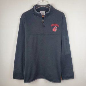 Washinton state cougars half zip sweatshirt wsu grey red M NWT champion